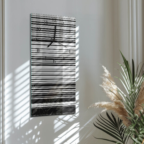 Horloge murale verticale Rayures