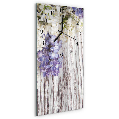 Horloge murale verticale Lilas