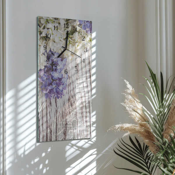 Horloge murale verticale Lilas