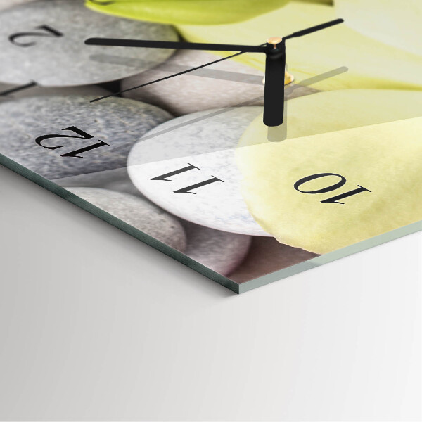 Horloge murale verticale Pierres d'orchidées