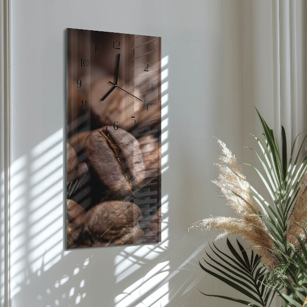 Horloge murale verticale Café en grains