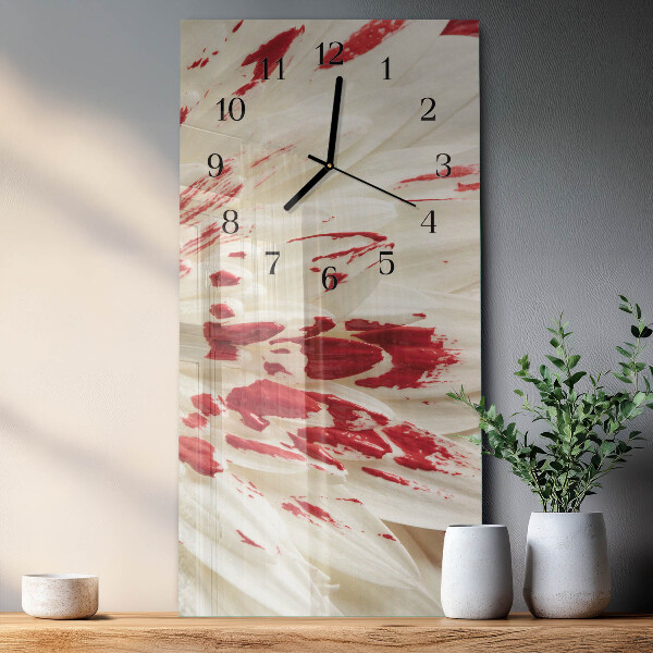 Horloge murale verticale Fleur