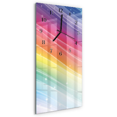 Horloge murale verticale Arc-en-ciel