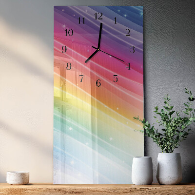 Horloge murale verticale Arc-en-ciel