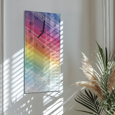 Horloge murale verticale Arc-en-ciel