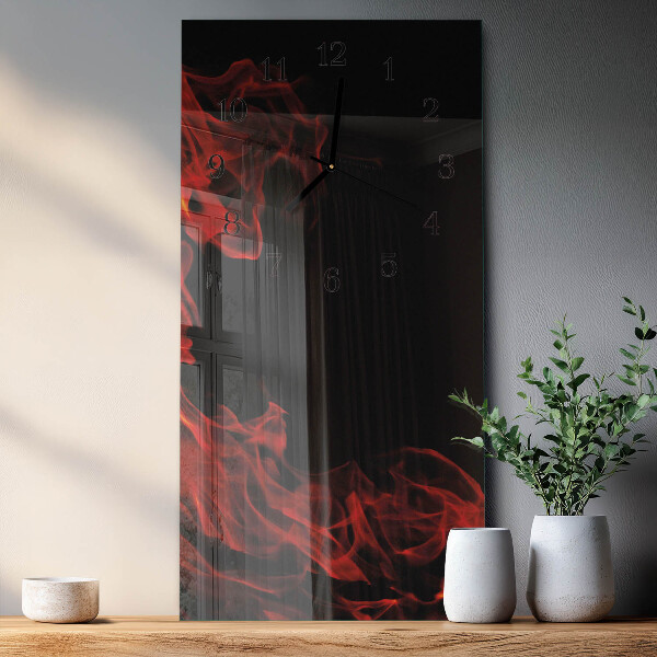 Horloge murale verticale Feu