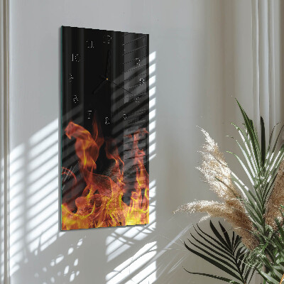 Horloge murale verticale Feu