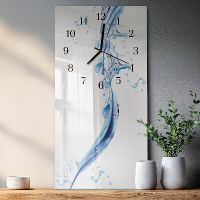 Horloge murale verticale Eau