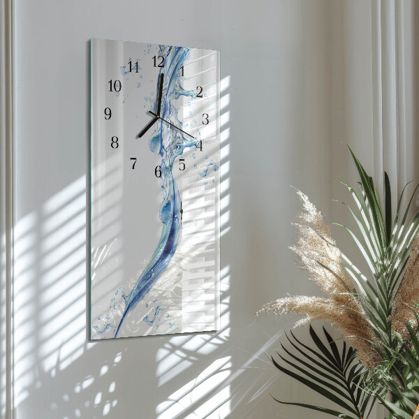 Horloge murale verticale Eau