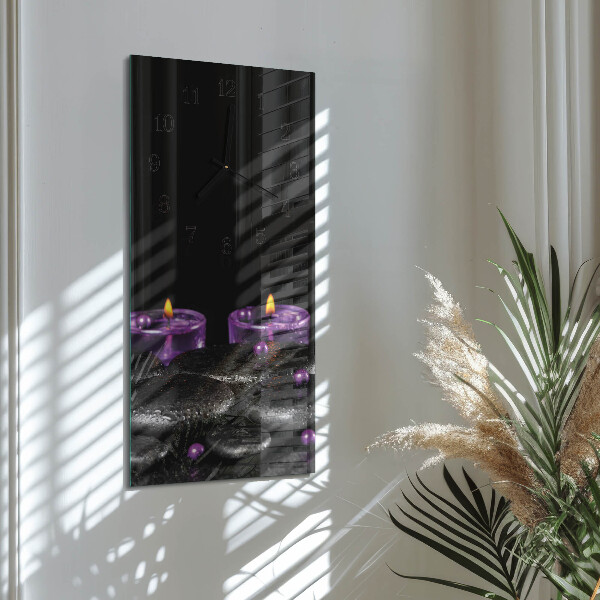 Horloge murale verticale Pierres de bougie