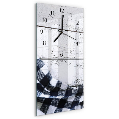 Horloge murale verticale Table en tissu