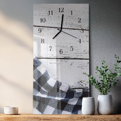 Horloge murale verticale Table en tissu