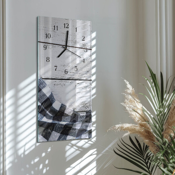Horloge murale verticale Table en tissu