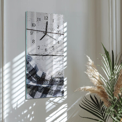 Horloge murale verticale Table en tissu