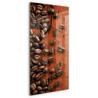 Horloge murale verticale Café en grains