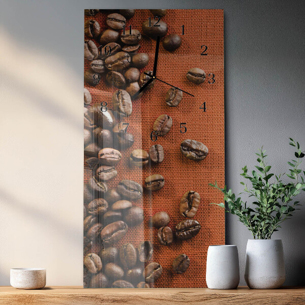 Horloge murale verticale Café en grains