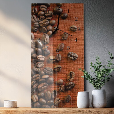Horloge murale verticale Café en grains