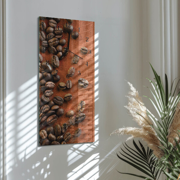 Horloge murale verticale Café en grains