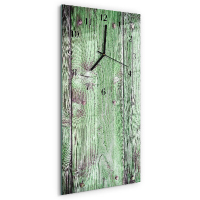 Horloge murale verticale Planche en bois