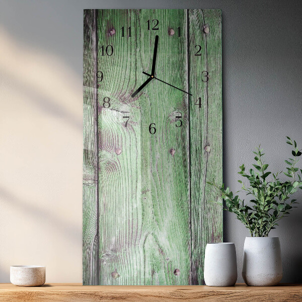 Horloge murale verticale Planche en bois
