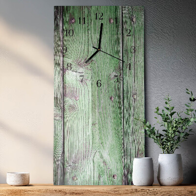 Horloge murale verticale Planche en bois
