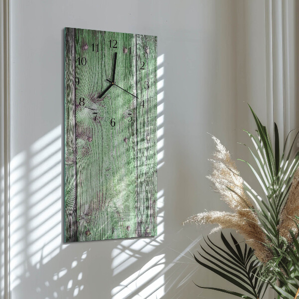 Horloge murale verticale Planche en bois