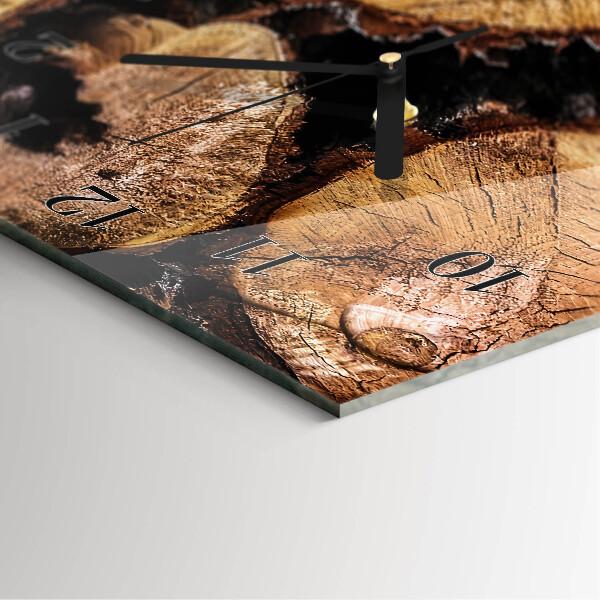 Horloge murale verticale Grains de bois
