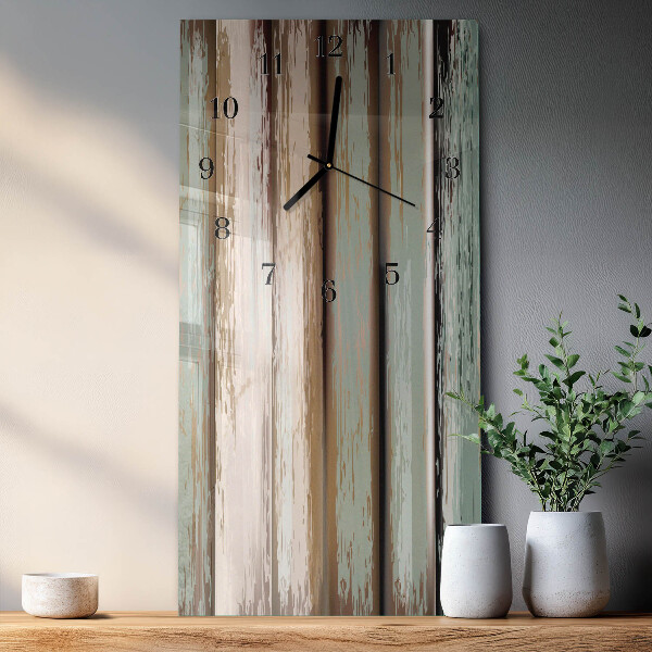 Horloge murale verticale Bois