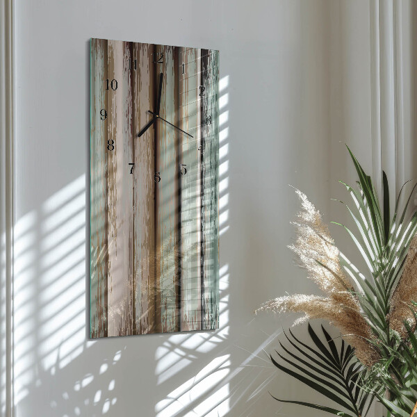 Horloge murale verticale Bois