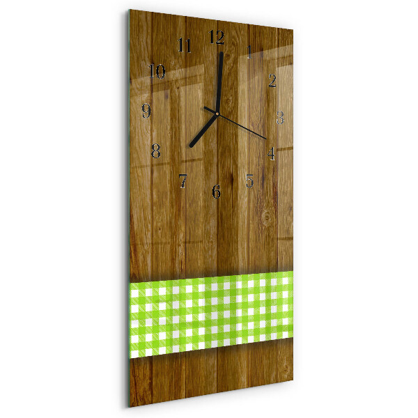 Horloge murale verticale table en bois
