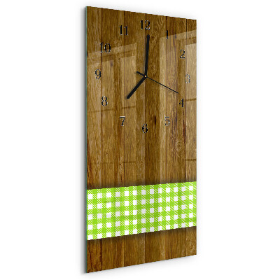 Horloge murale verticale table en bois