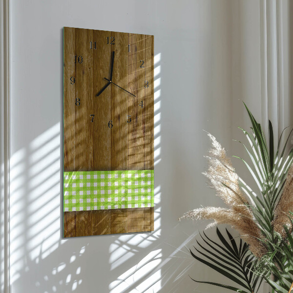 Horloge murale verticale table en bois