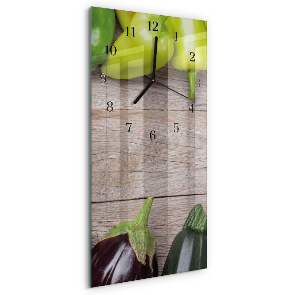 Horloge murale verticale Table de légumes