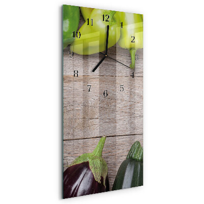 Horloge murale verticale Table de légumes