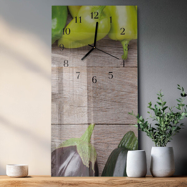 Horloge murale verticale Table de légumes
