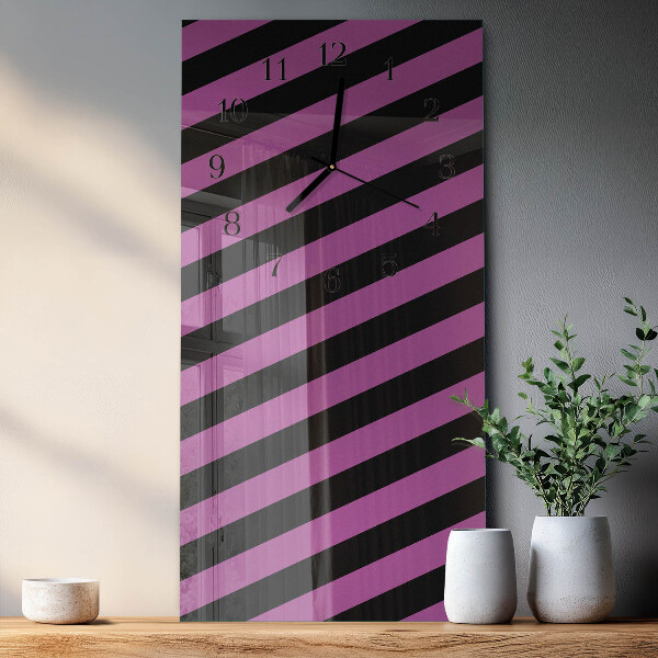 Horloge murale verticale Rayures