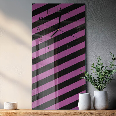 Horloge murale verticale Rayures