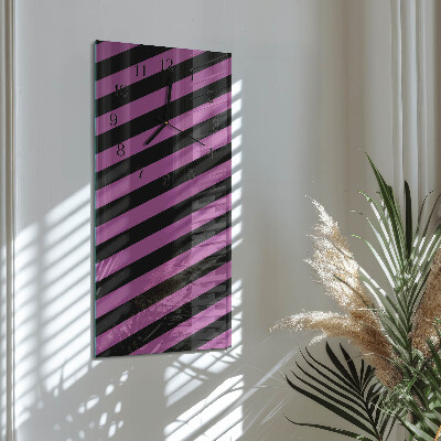 Horloge murale verticale Rayures