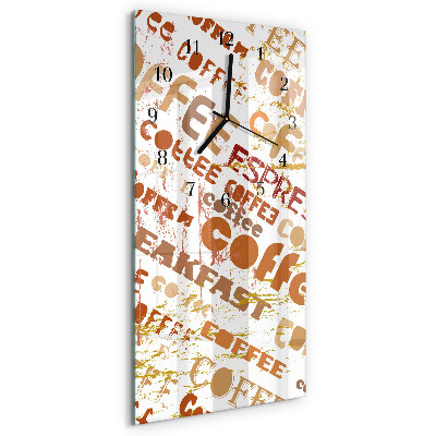 Horloge murale verticale Café