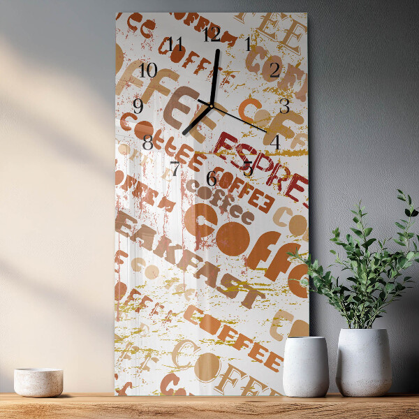 Horloge murale verticale Café