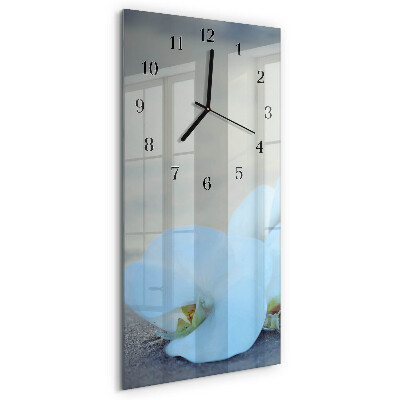 Horloge murale verticale Orchidée