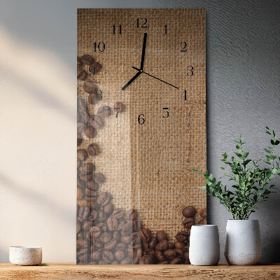 Horloge murale verticale Café en grains