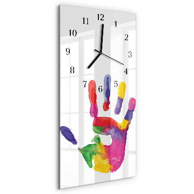 Horloge murale verticale Main