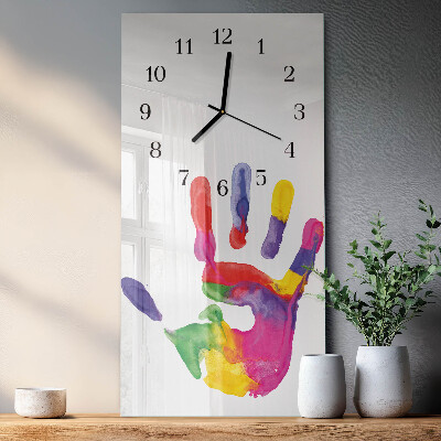 Horloge murale verticale Main