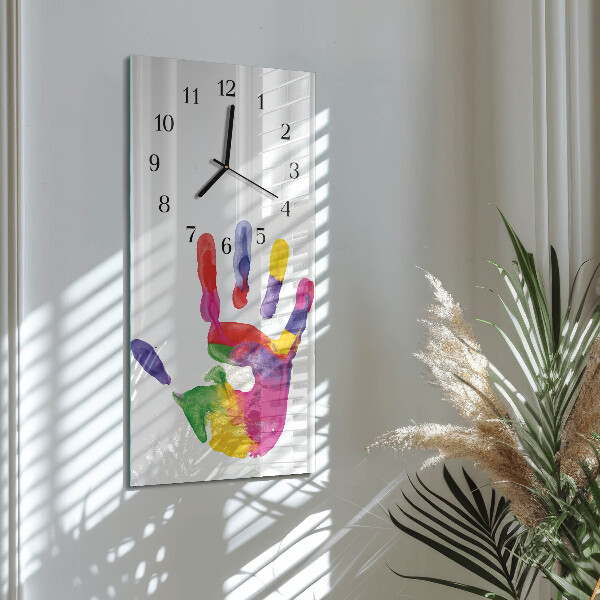Horloge murale verticale Main