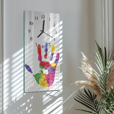 Horloge murale verticale Main
