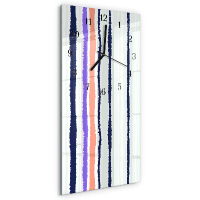 Horloge murale verticale Rayures