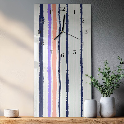 Horloge murale verticale Rayures