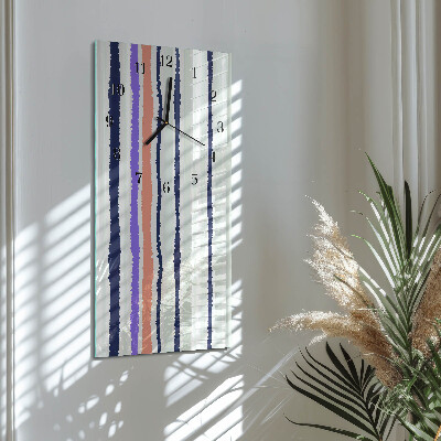 Horloge murale verticale Rayures