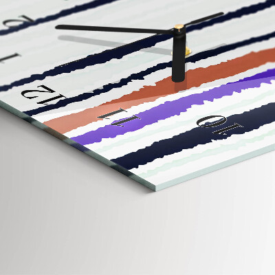 Horloge murale verticale Rayures